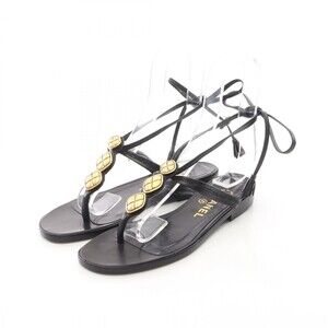 Chanel Lace Up Flat Sandals Shoes #36 #275370C76B